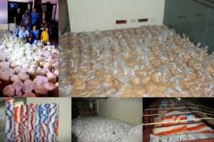 packing > loading at the Bhumi Relief Centre