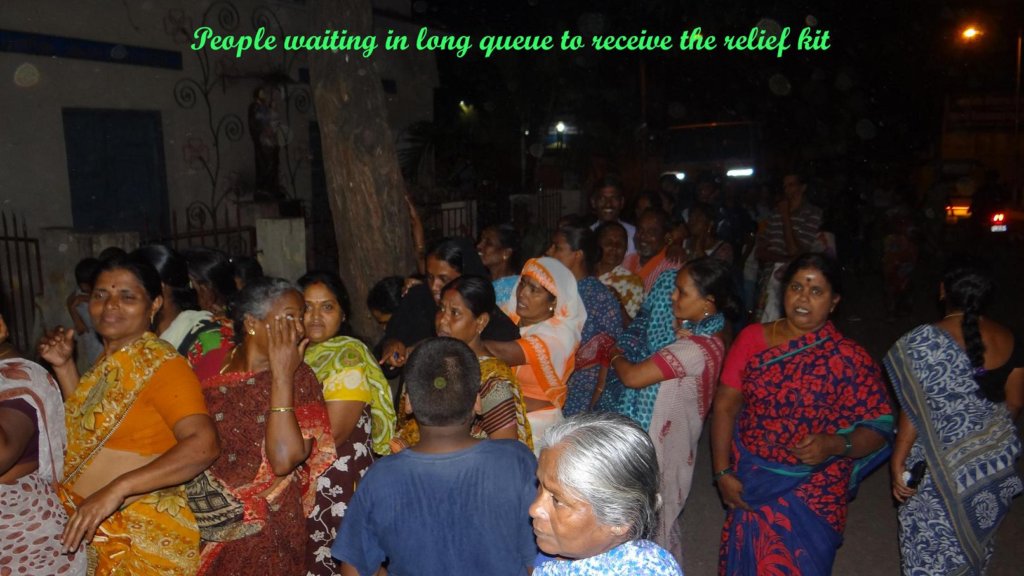 PREPARE 10000 SLUM PEOPLE FACE DISASTER IN CHENNAI
