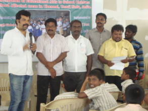 Cine Directors talk to Chennai flood Children