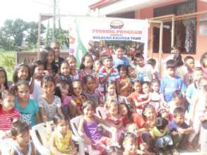 Feeding program funded by a generous local donor