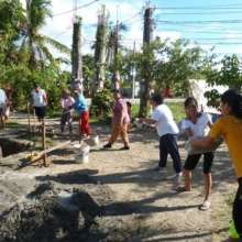Residents helping to build their homes