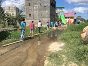 Remnants of recent flooding at GK Ark of Noah