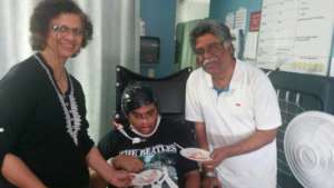 Anish with his parents