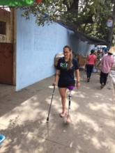 Vera takes a stroll around the block