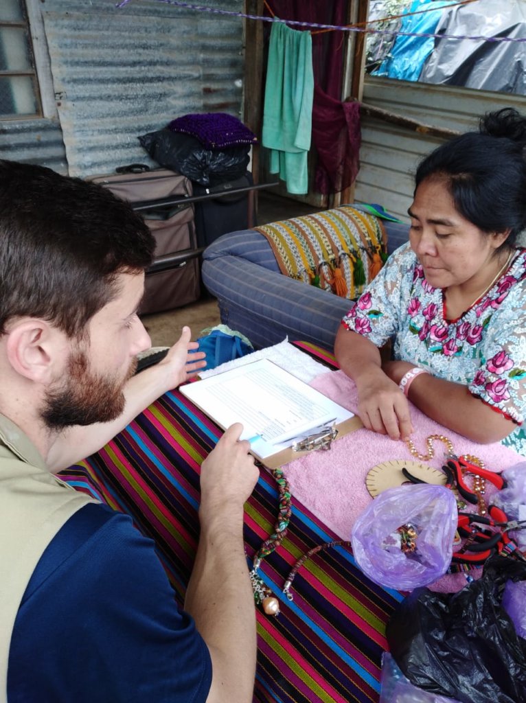 Business coaching Sandra during a home visit