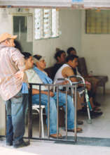 Patients waiting in ROMP Guatemala clinic