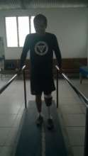 William walking for the first time w/device!