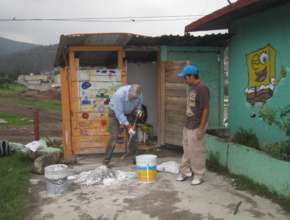 Repairing the latrine