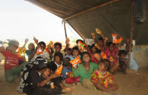 the happiness of Slum children's