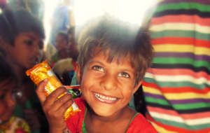 the happiness of Slum children's