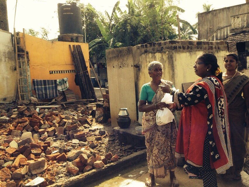 Emergency flood relief for villages in Tamil Nadu
