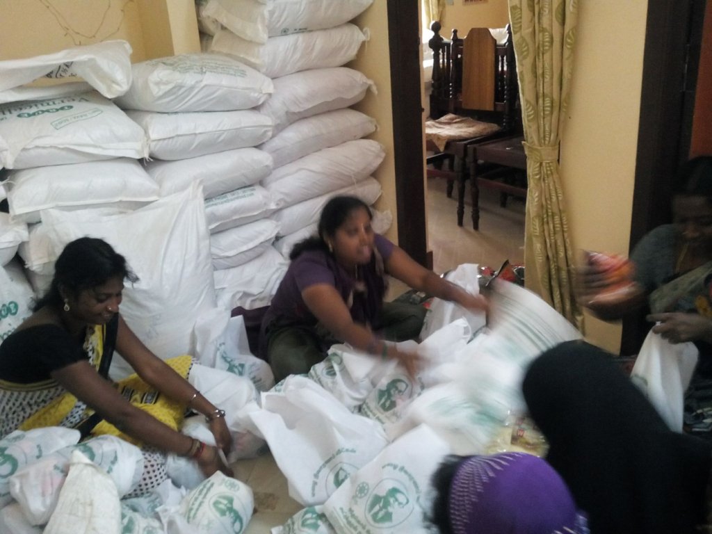 Emergency flood relief for villages in Tamil Nadu