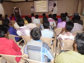 STUDENTS EAGERLY LISTENED POWER POINT PRESENTATION