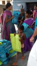 Relief material distribution