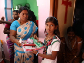 Dress and learning materials to girls