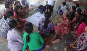 WRC leads a focus group with village women