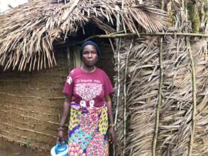 Adama with her new toilet