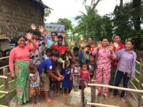 Chun with family and community members.