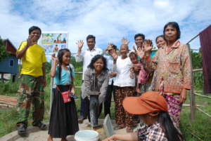 Members of a village and their well.