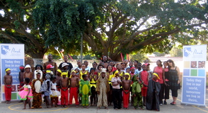 The cast at Ikhaya Like Baba Ark