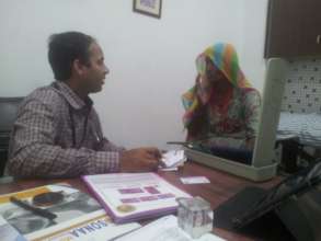 Getting diagnosis and prescribed treatment