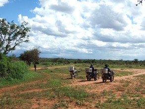 Health workers setting off in the morning