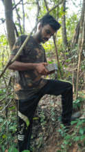 Camera trap deployment