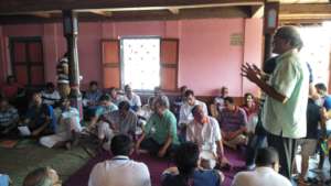 Meeting with villagers to raise Conservation