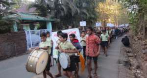 School student Rally to raise awareness .