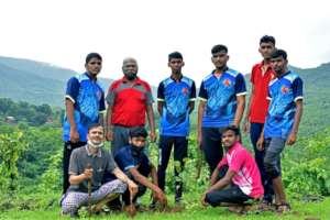 SNM members and volunteers during tree plantation