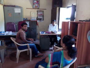 Discussion with council members of vil.Owali