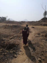 Walking home from school