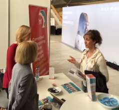 Visitors at the HF booth at WSC