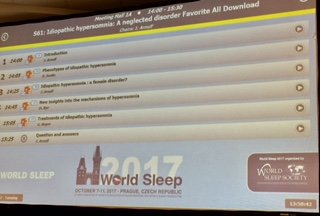 Hypersomnia symposium at the WSC