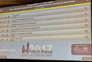 Hypersomnia symposium at the WSC