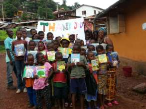 The children were delighted to receive the books