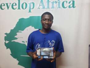 Musa with his new solar light
