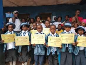 The eight Nursery 3 graduates