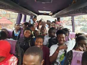 Students on their way to York Village