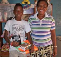 Young Franklyn with his mom