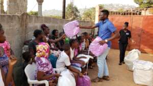 Joseph distributing bed nets