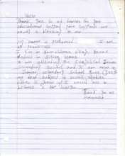 Mohamed's letter of thanks