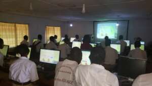 Students in Class at Kamakwie computer lab