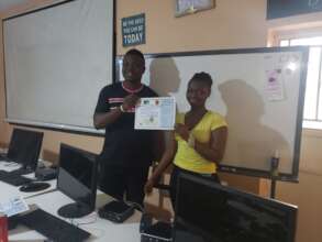 Two of the Eighteen Computer Graduates