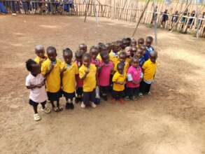 Kamawornie students in donated clothes