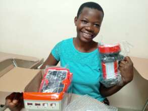 Balusa with her solar light
