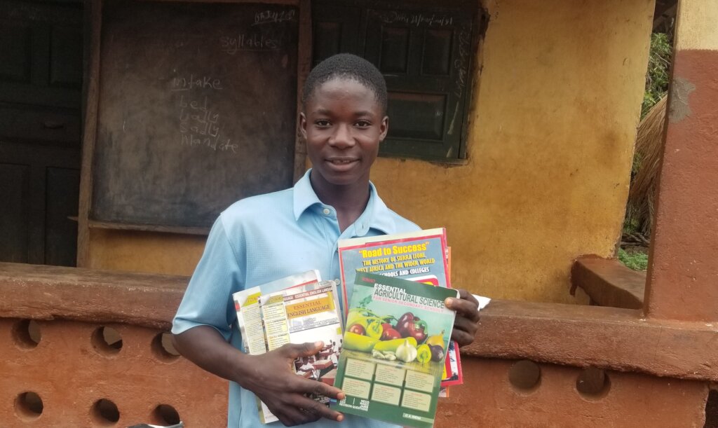 Saidu received text books for school