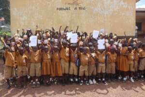 REC students with their new solar lights