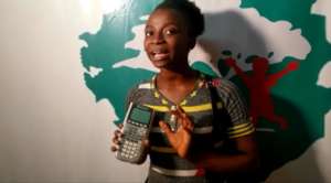 Elizabeth with calculator