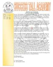 Letter of Appreciation from the School